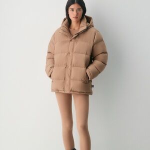 Aritzia Tan Puffer Jacket